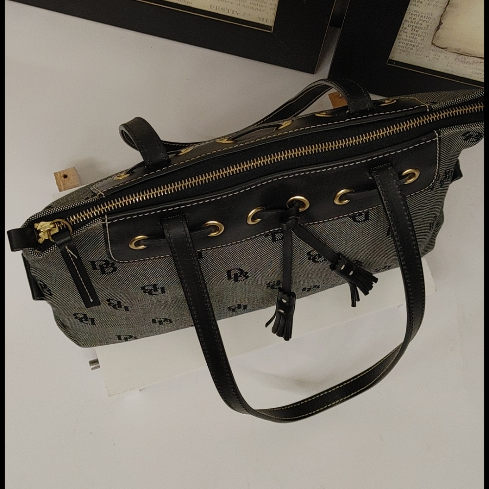 Nwt Dooney & Broke Grey Db Signature Logo Bag - image 3